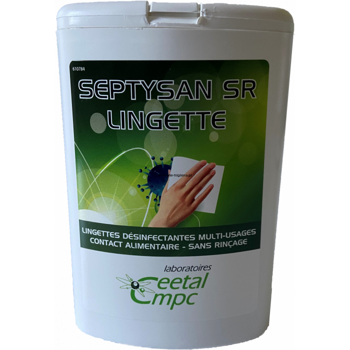 SEPTYSAN SR – LINGETTE | chusteczki dezynfekujące do kontaktu z żywnością, bez spłukiwania